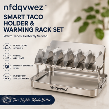 nfdqvwez™ Smart Taco Holder & Warming Rack Set