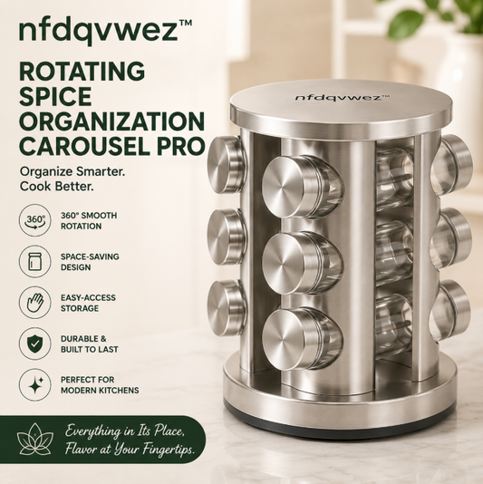 nfdqvwez™ Rotating Spice Organization Carousel Pro